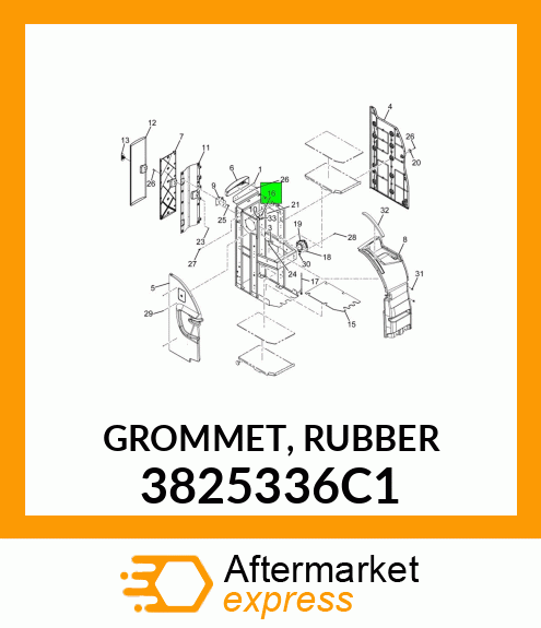 GROMMET, RUBBER 3825336C1