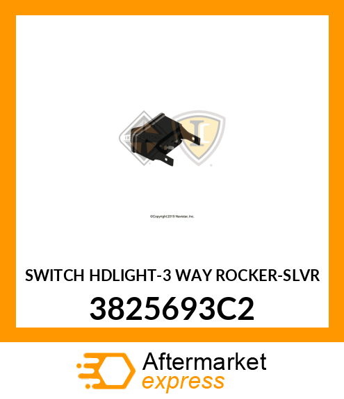 SWITCH HDLIGHT-3 WAY ROCKER-SLVR 3825693C2