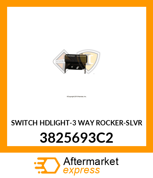 SWITCH HDLIGHT-3 WAY ROCKER-SLVR 3825693C2