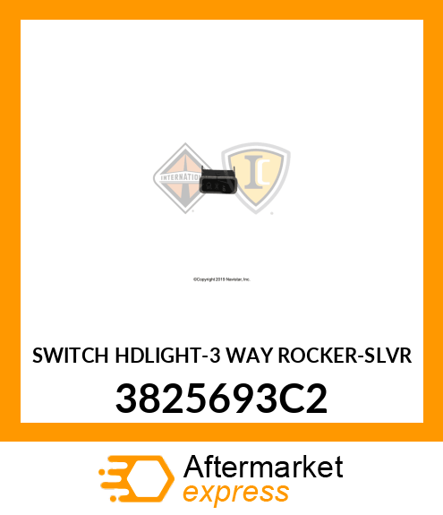 SWITCH HDLIGHT-3 WAY ROCKER-SLVR 3825693C2