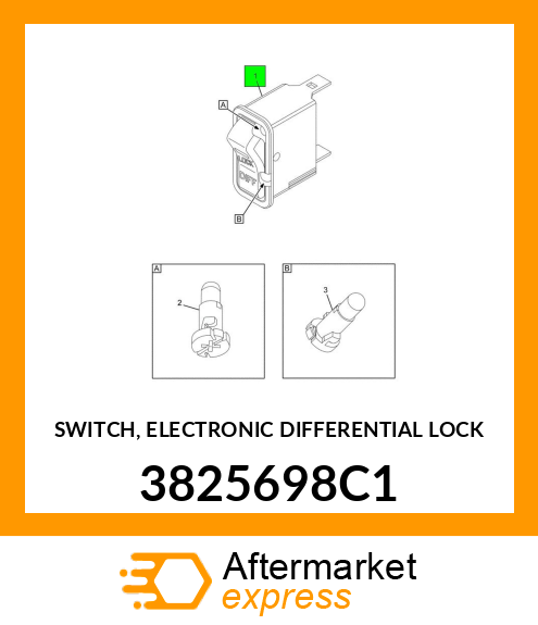 SWITCH, ELECTRONIC DIFFERENTIAL LOCK 3825698C1