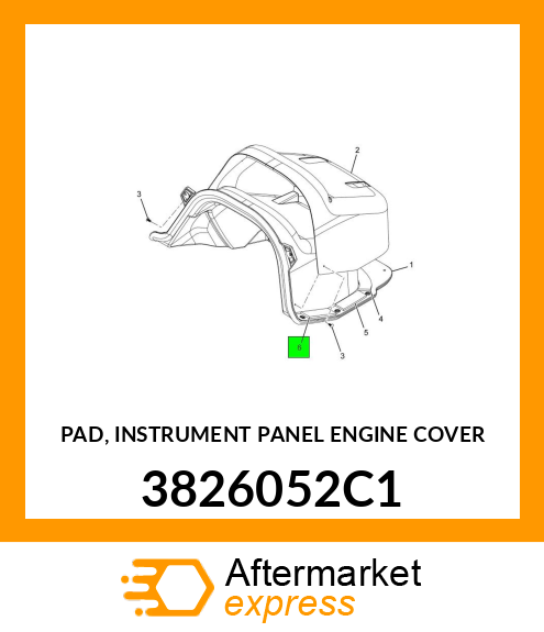 PAD, INSTRUMENT PANEL ENGINE COVER 3826052C1