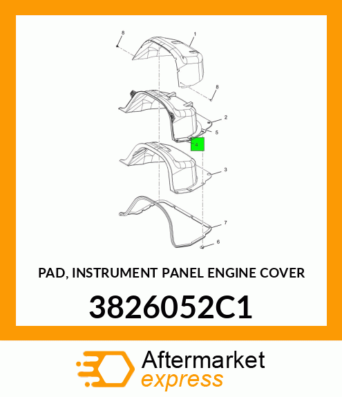 PAD, INSTRUMENT PANEL ENGINE COVER 3826052C1