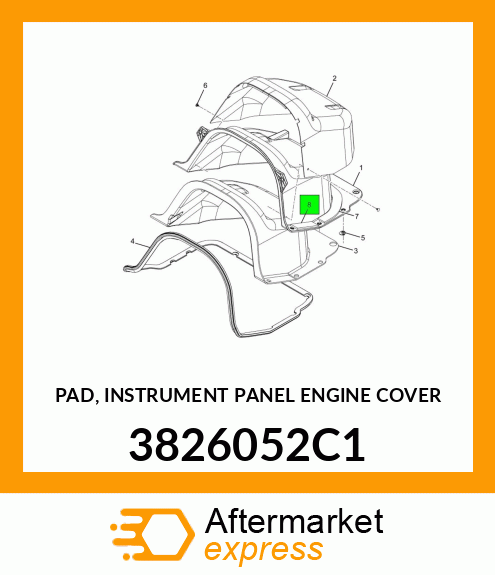 PAD, INSTRUMENT PANEL ENGINE COVER 3826052C1