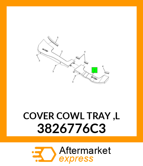 COVER COWL TRAY ,L 3826776C3