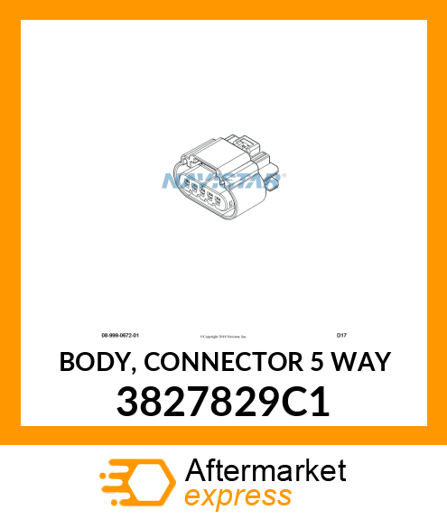 BODY, CONNECTOR 5 WAY 3827829C1