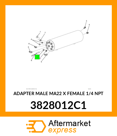 ADAPTER MALE MA22 X FEMALE 1/4 NPT 3828012C1