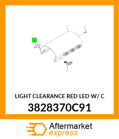 LIGHT CLEARANCE RED LED W/ C 3828370C91
