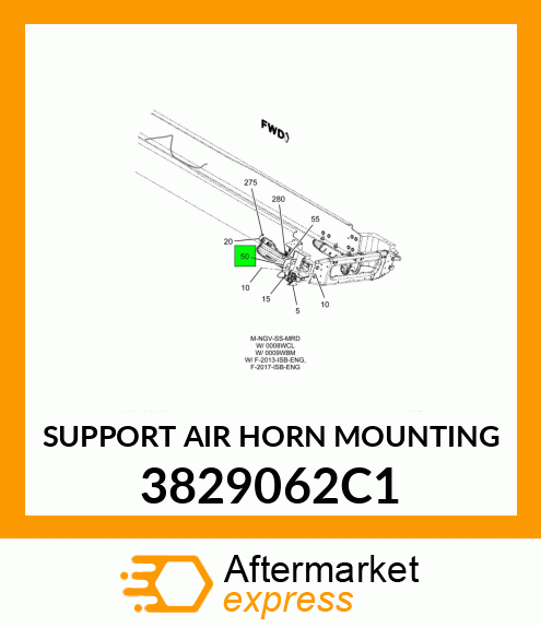 SUPPORT AIR HORN MOUNTING 3829062C1