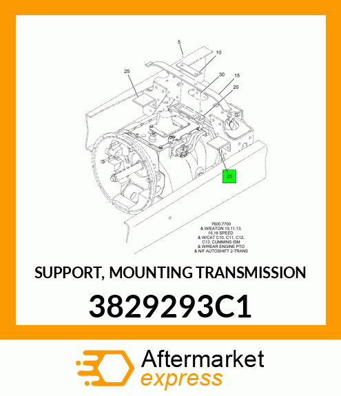 SUPPORT, MOUNTING TRANSMISSION 3829293C1