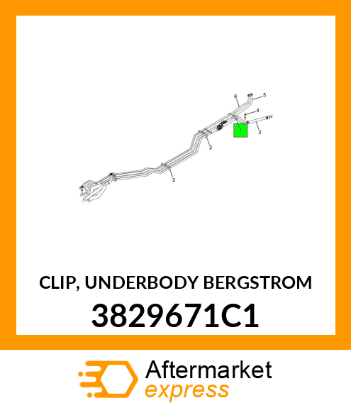 CLIP, UNDERBODY BERGSTROM 3829671C1