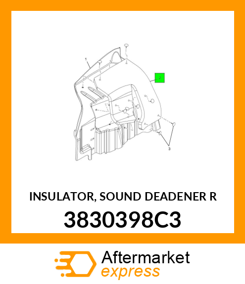 INSULATOR, SOUND DEADENER R 3830398C3