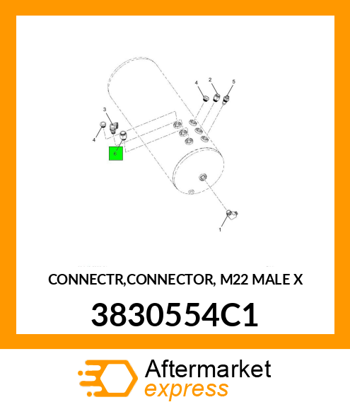 CONNECTR,CONNECTOR, M22 MALE X 3830554C1