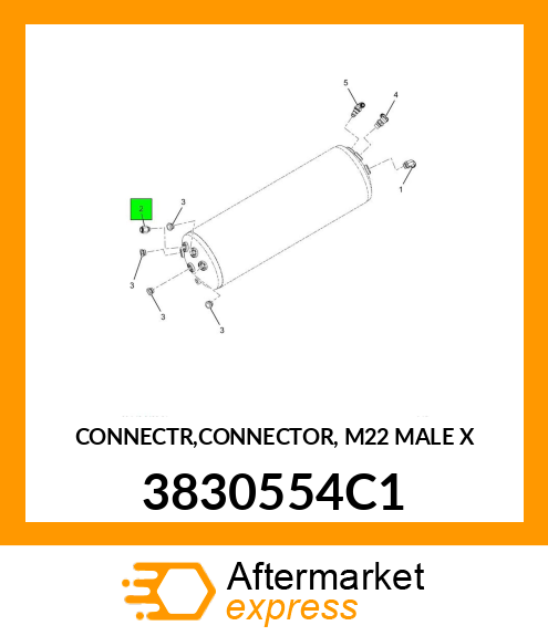 CONNECTR,CONNECTOR, M22 MALE X 3830554C1