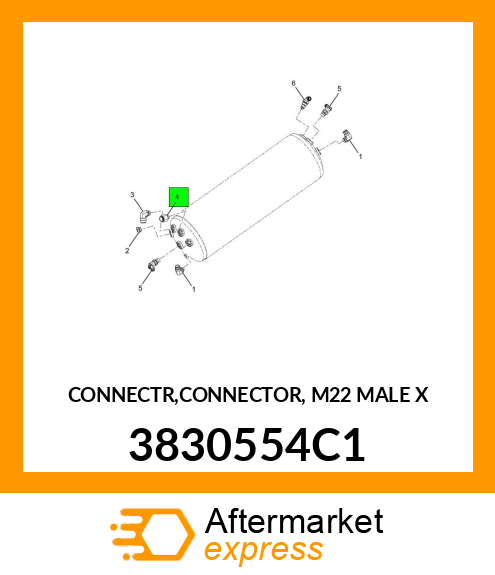 CONNECTR,CONNECTOR, M22 MALE X 3830554C1