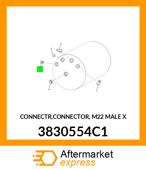 CONNECTR,CONNECTOR, M22 MALE X 3830554C1