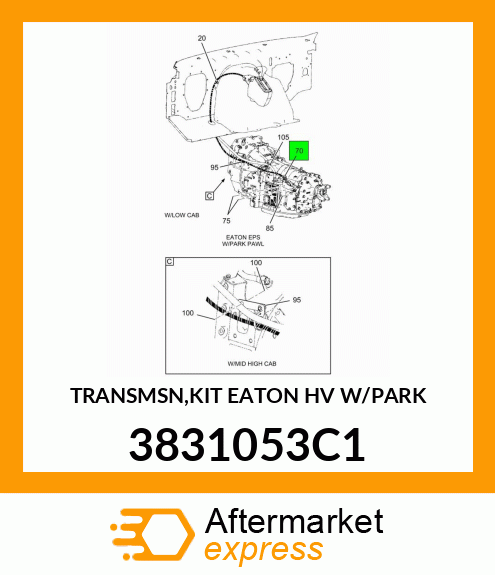 TRANSMSN,KIT EATON HV W/PARK 3831053C1