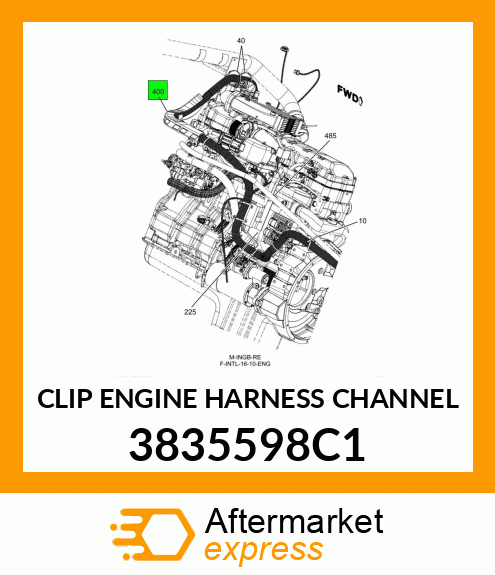 CLIP ENGINE HARNESS CHANNEL 3835598C1