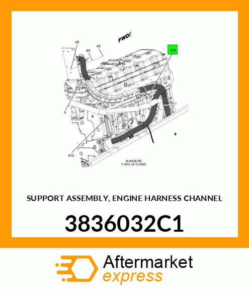 SUPPORT ASSEMBLY, ENGINE HARNESS CHANNEL 3836032C1