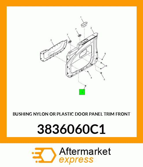 BUSHING NYLON OR PLASTIC DOOR PANEL TRIM FRONT 3836060C1