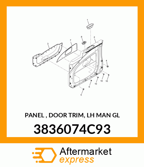 PANEL , DOOR TRIM, LH MAN GL 3836074C93