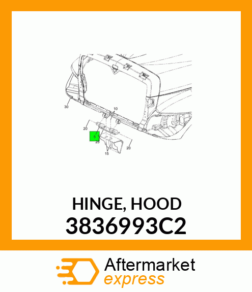 HINGE, HOOD 3836993C2