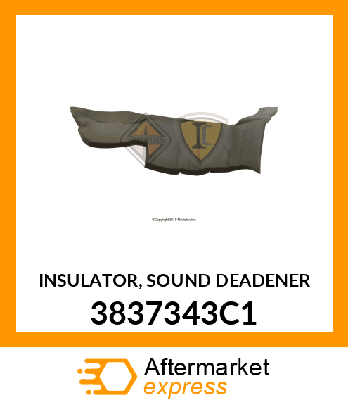 INSULATOR, SOUND DEADENER 3837343C1