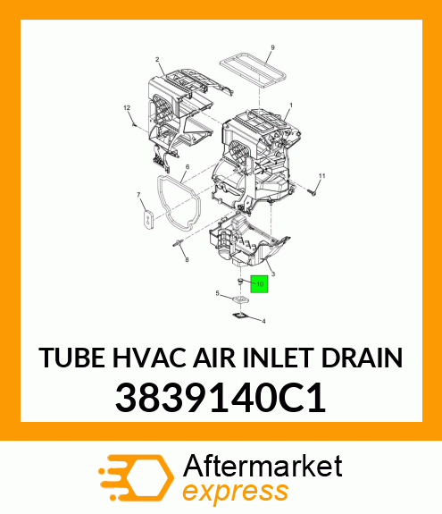 TUBE HVAC AIR INLET DRAIN 3839140C1