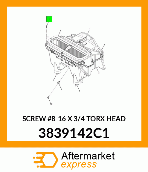 SCREW #8-16 X 3/4 TORX HEAD 3839142C1