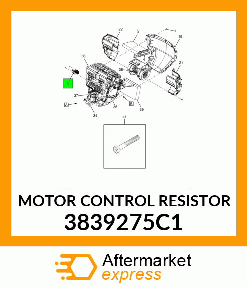MOTOR CONTROL RESISTOR 3839275C1