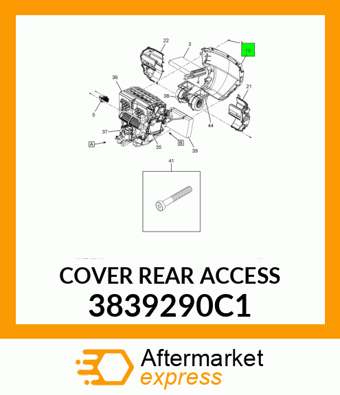 COVER REAR ACCESS 3839290C1