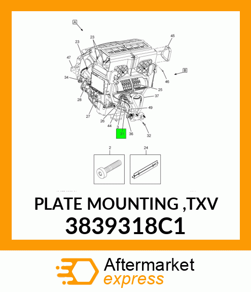 PLATE MOUNTING ,TXV 3839318C1