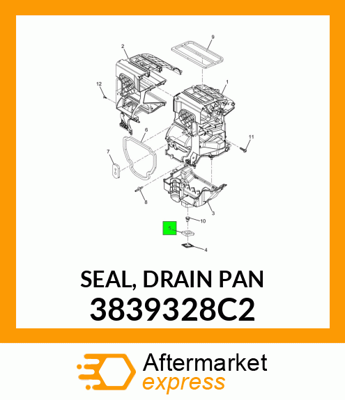 SEAL, DRAIN PAN 3839328C2