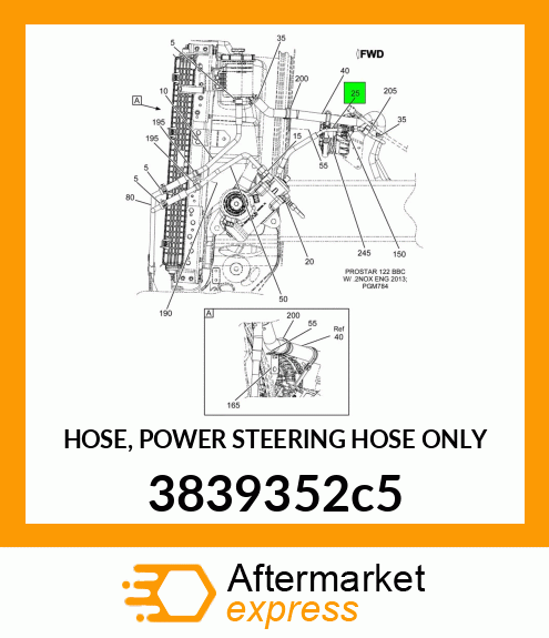 HOSE, POWER STEERING HOSE ONLY 3839352c5