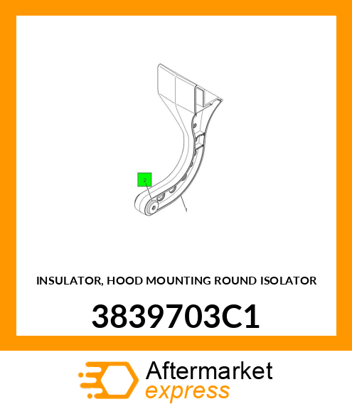 INSULATOR, HOOD MOUNTING ROUND ISOLATOR 3839703C1