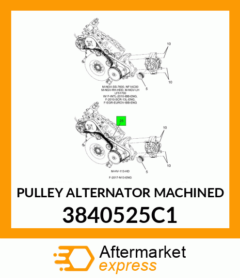 PULLEY ALTERNATOR MACHINED 3840525C1