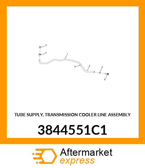 TUBE SUPPLY, TRANSMISSION COOLER LINE ASSEMBLY 3844551C1