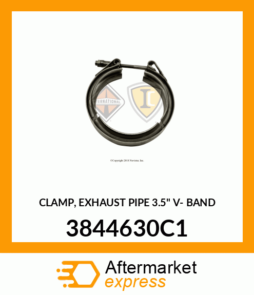 CLAMP, EXHAUST PIPE 3.5" V- BAND 3844630C1