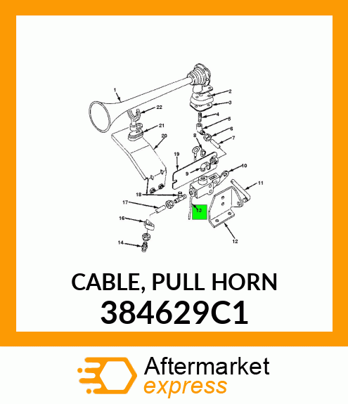 CABLE, PULL HORN 384629C1