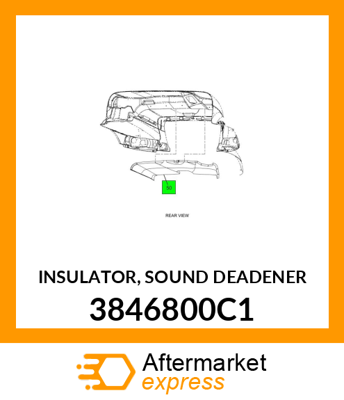 INSULATOR, SOUND DEADENER 3846800C1