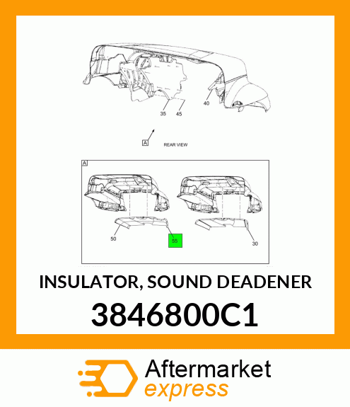 INSULATOR, SOUND DEADENER 3846800C1