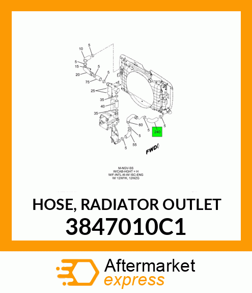 HOSE, RADIATOR OUTLET 3847010C1