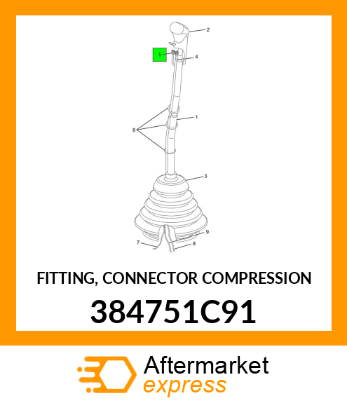 FITTING, CONNECTOR COMPRESSION 384751C91