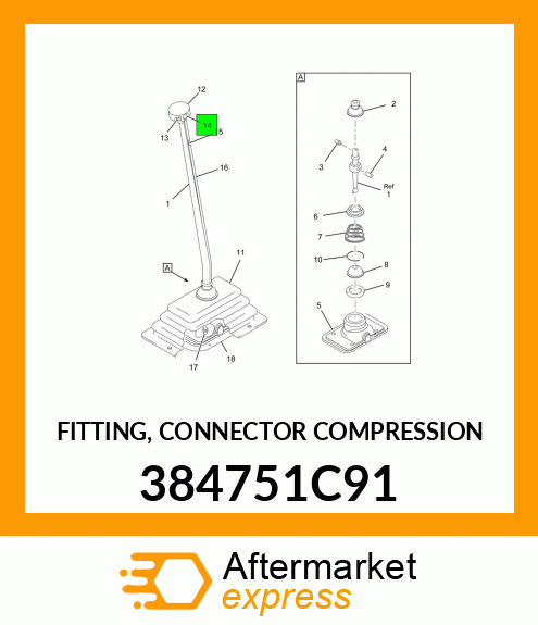 FITTING, CONNECTOR COMPRESSION 384751C91