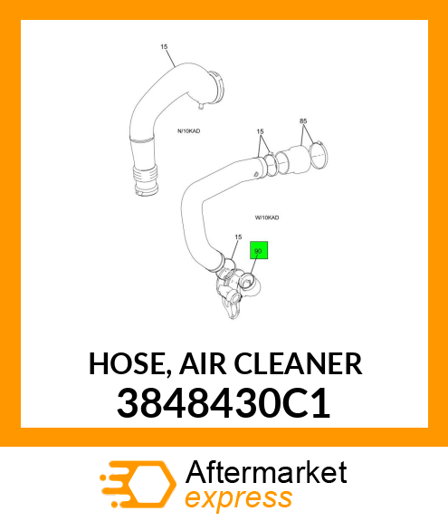 HOSE, AIR CLEANER 3848430C1