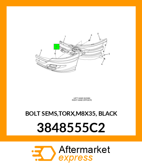 BOLT SEMS,TORX,M8X35, BLACK 3848555C2