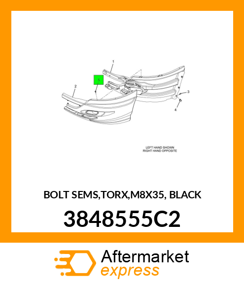 BOLT SEMS,TORX,M8X35, BLACK 3848555C2