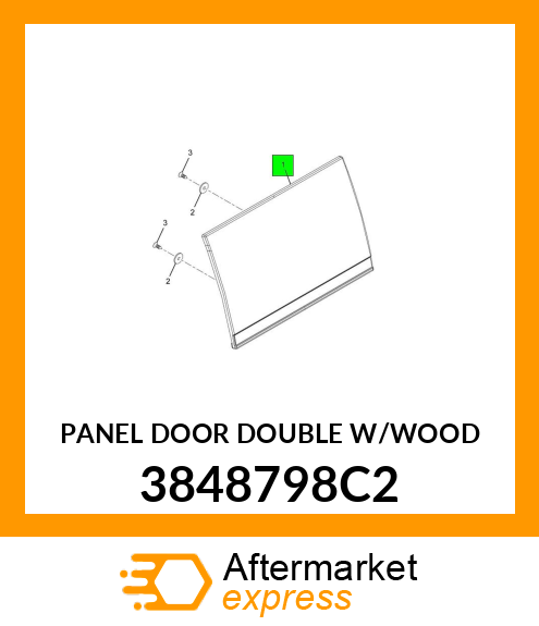 PANEL DOOR DOUBLE W/WOOD 3848798C2