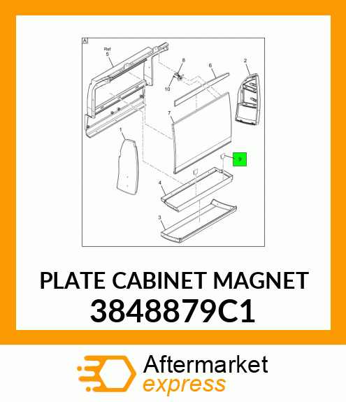 PLATE CABINET MAGNET 3848879C1