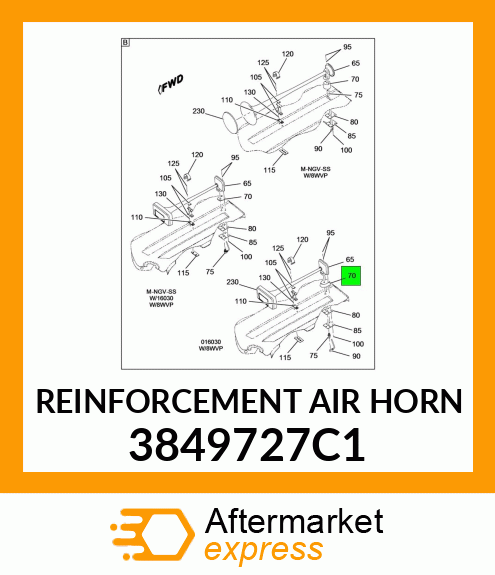 REINFORCEMENT AIR HORN 3849727C1